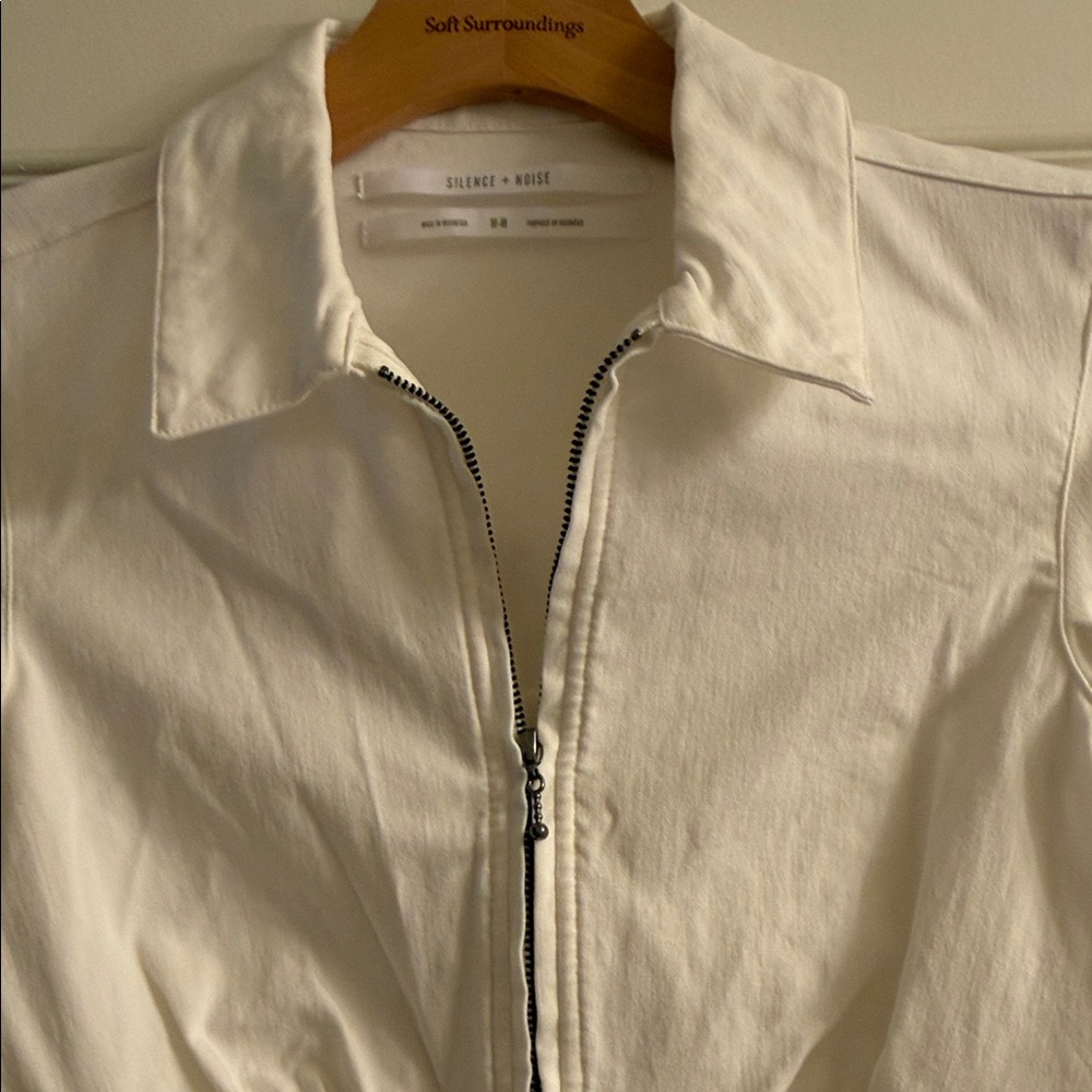 Silence + Noice White Zip Jacket - Picture 5 of 9